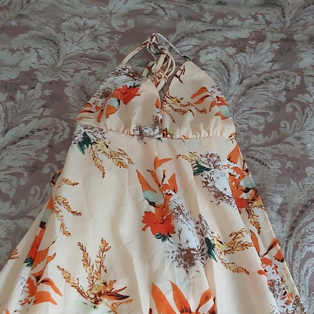 Floor length floral maxi dress